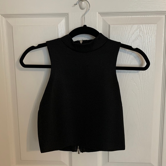Like new! Express Zip Back Crop Top - Picture 2 of 5